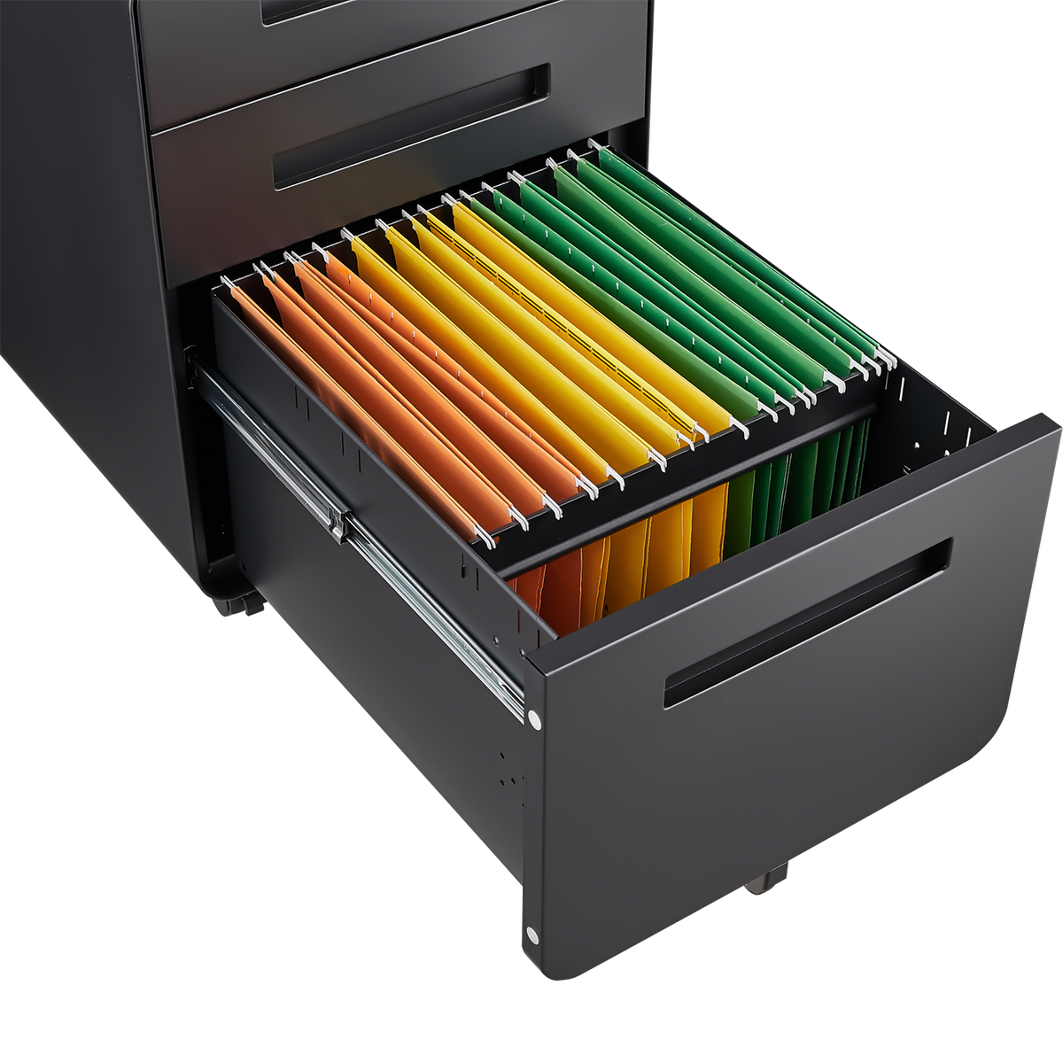 Mondawe Black 3-Drawer 15.75-in File Cabinet