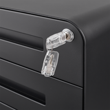 Mondawe Black 3-Drawer 15.75-in File Cabinet