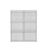 FUFU&GAGA 72-Bottle White Mdf Wine Cabinet