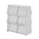 FUFU&GAGA 72-Bottle White Mdf Wine Cabinet