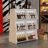FUFU&GAGA 72-Bottle White Mdf Wine Cabinet
