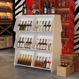 FUFU&GAGA 72-Bottle White Mdf Wine Cabinet
