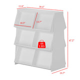 FUFU&GAGA 72-Bottle White Mdf Wine Cabinet