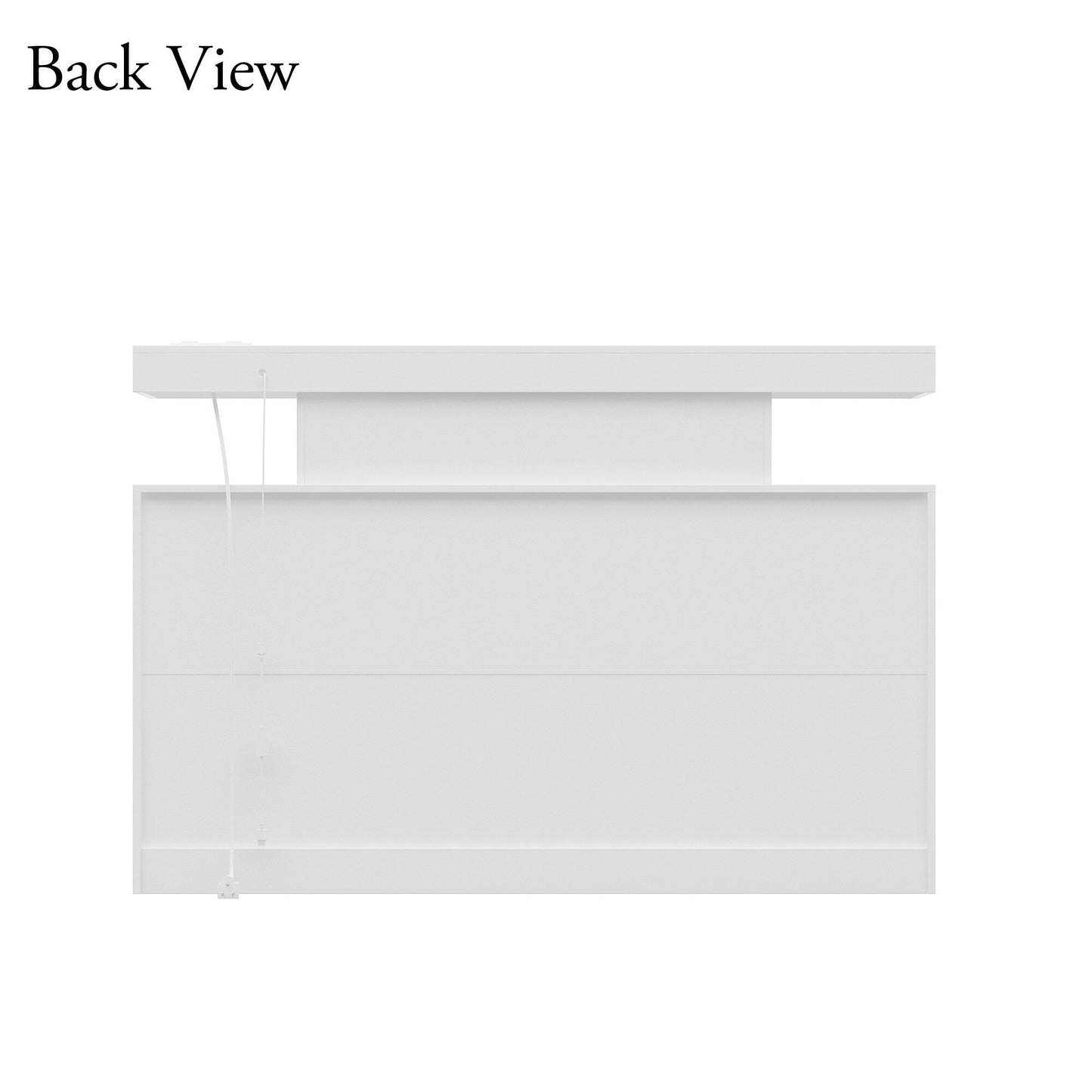 FUFU&GAGA Modern/Contemporary White Tv Cabinet Integrated Tv Mount (Accommodates TVs up to 48-in)