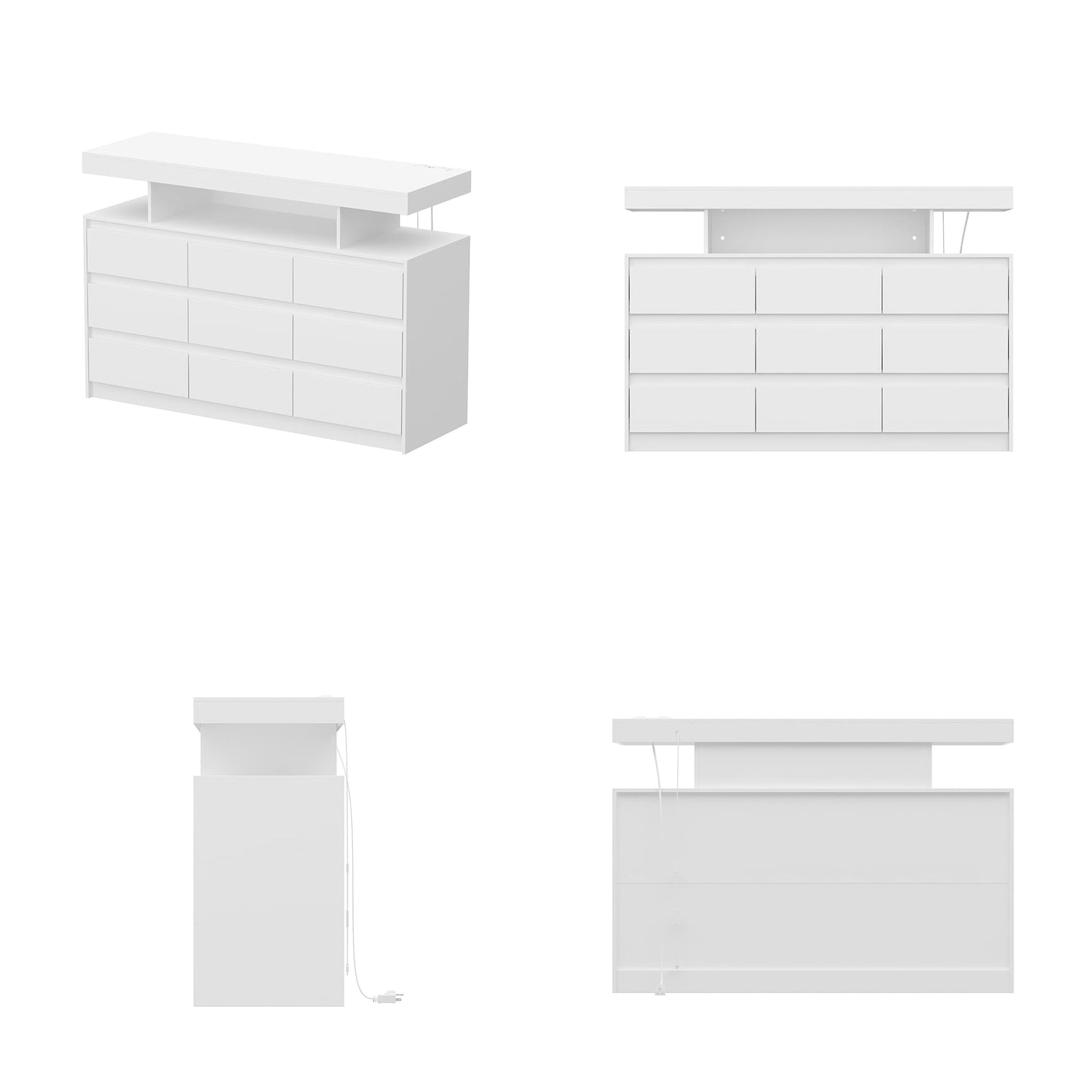 FUFU&GAGA Modern/Contemporary White Tv Cabinet Integrated Tv Mount (Accommodates TVs up to 48-in)