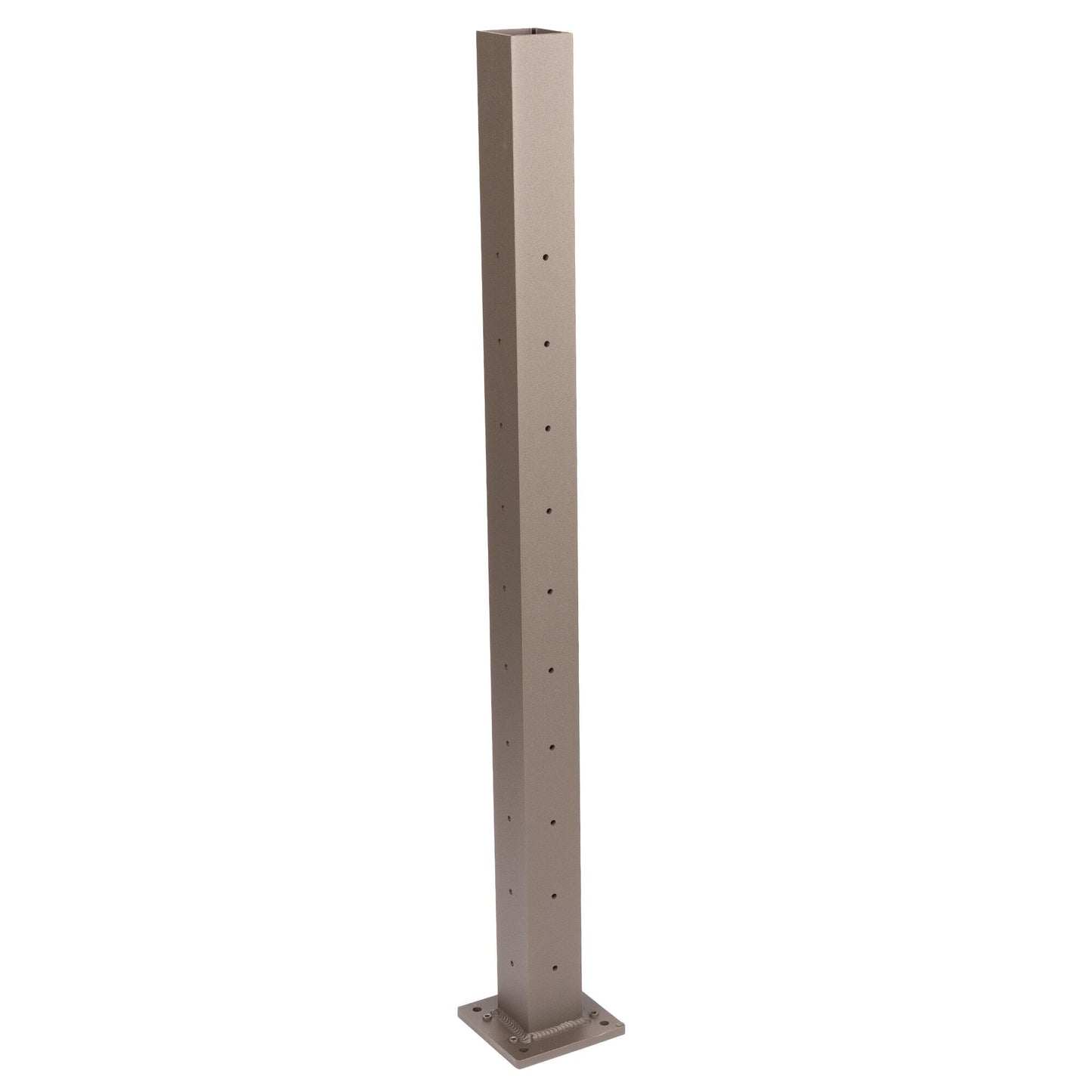 Deckorators Contemporary Cable 2.5-in x 2.5-in x 3-1/4-ft Textured Bronze Aluminum Deck Corner Post