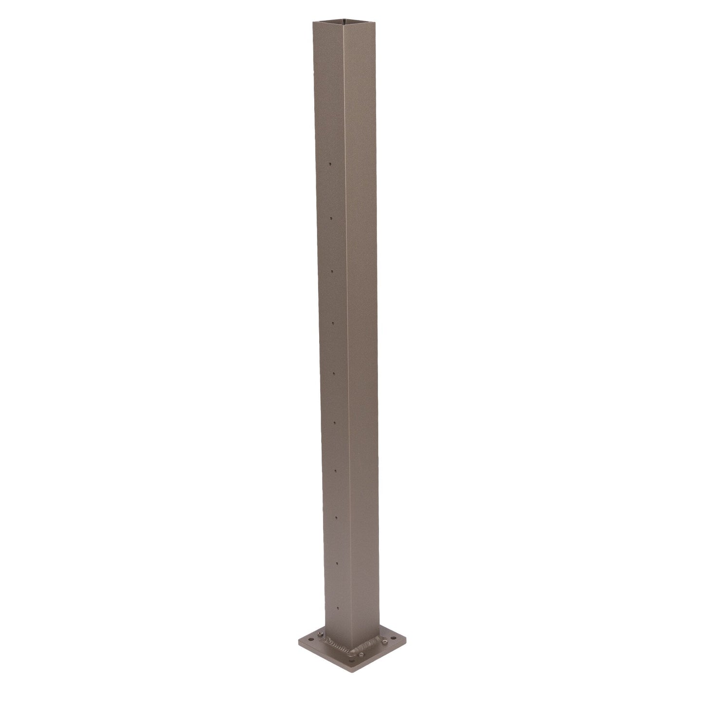 Deckorators Contemporary Cable 2.5-in x 2.5-in x 3-1/4-ft Textured Bronze Aluminum Deck Line Post