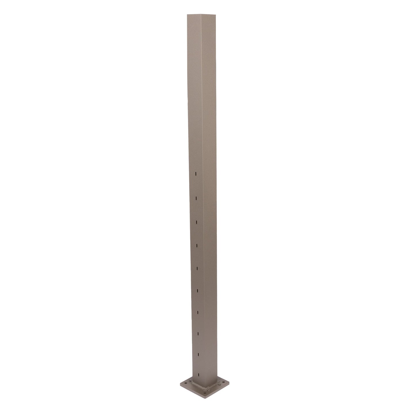 Deckorators Contemporary Cable 2.5-in x 2.5-in x 4-ft Textured Bronze Aluminum Deck Middle Stair Post