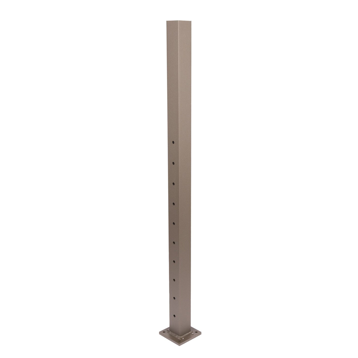 Deckorators Contemporary Cable 2.5-in x 2.5-in x 4-ft Textured Bronze Aluminum Deck Bottom Stair Post