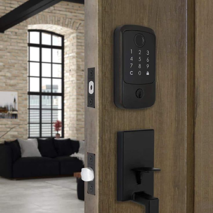 Defiant Hubspace Aged Bronze Square Biometric Fingerprint Electronic Touchpad Deadbolt
