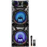12 in. Rechargeable Double Subwoofer Portable Bluetooth Party Speaker - Super Arbor