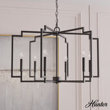Hunter Zoanne 6-Light Matte Black Modern/Contemporary Cage Chandelier
