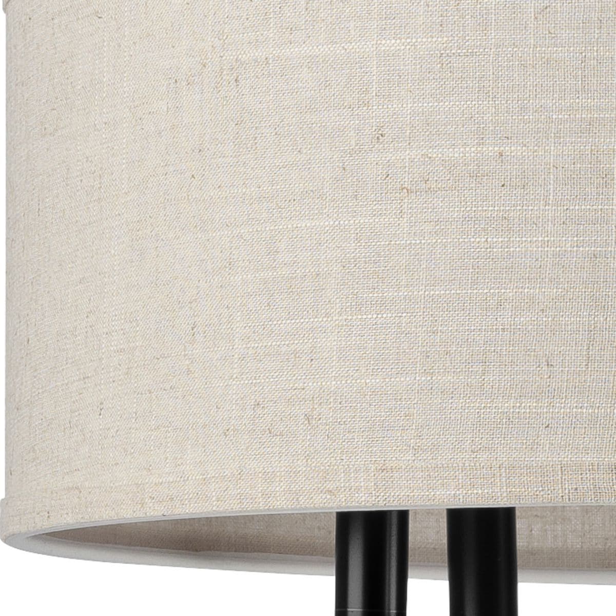 Progress Lighting Drum Shade 5-Light Matte Black Farmhouse Chandelier