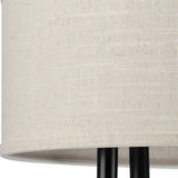 Progress Lighting Drum Shade 5-Light Matte Black Farmhouse Chandelier