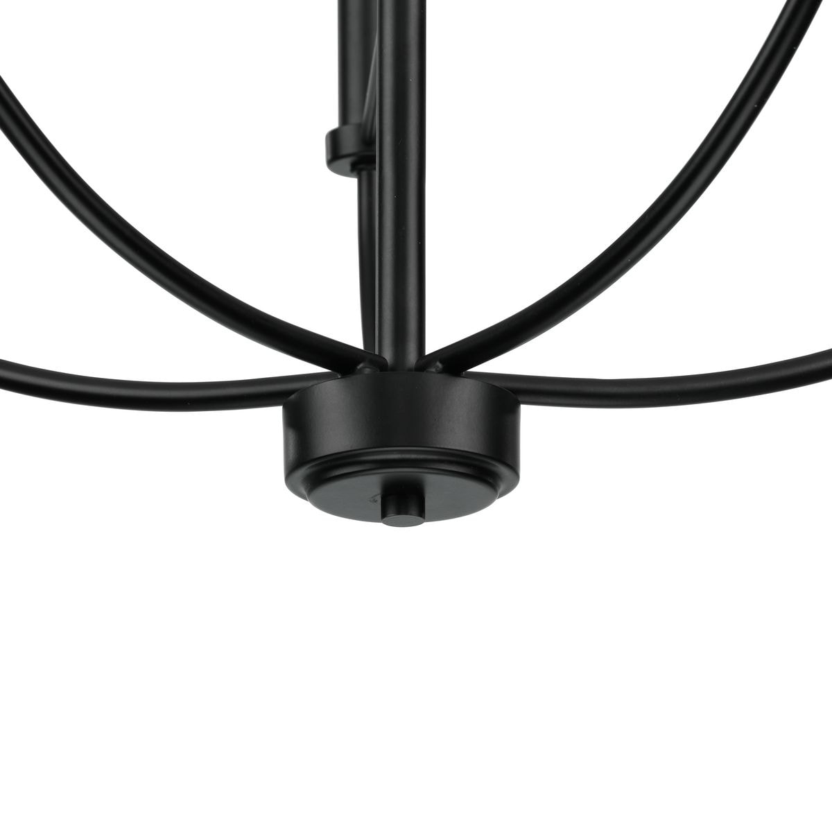 Progress Lighting Leyden 5-Light Matte Black Transitional Chandelier