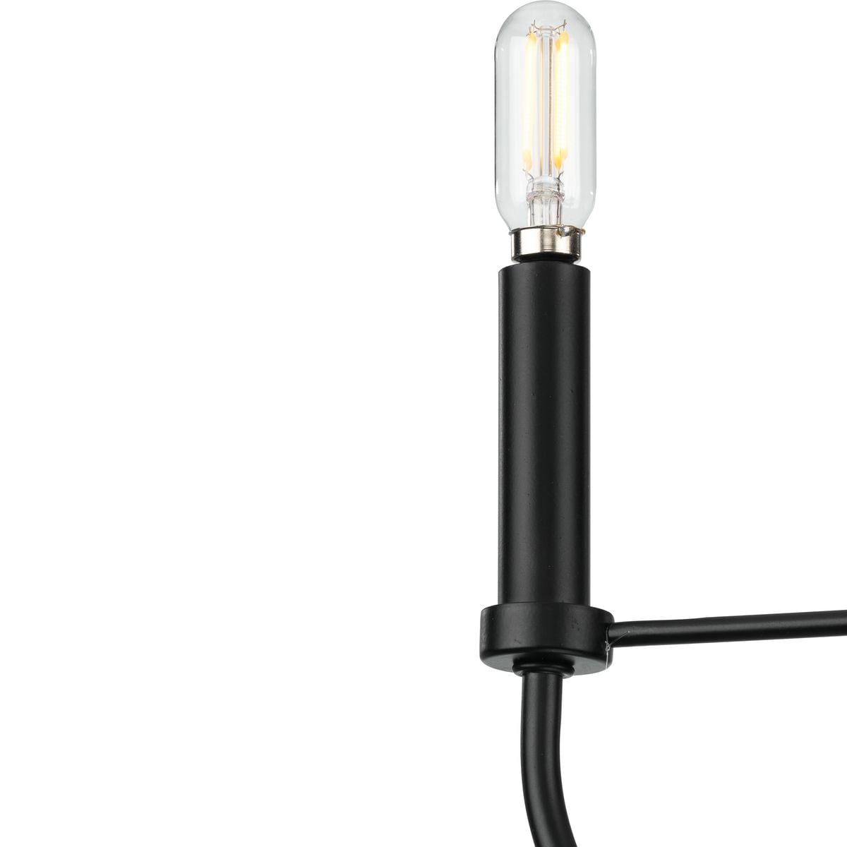 Progress Lighting Leyden 5-Light Matte Black Transitional Chandelier