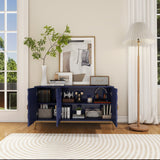 Mondawe 29.5 in. 3-Door Accent Cabinet, Blue