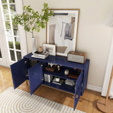 Mondawe 29.5 in. 3-Door Accent Cabinet, Blue