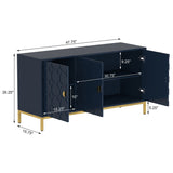 Mondawe 29.5 in. 3-Door Accent Cabinet, Blue