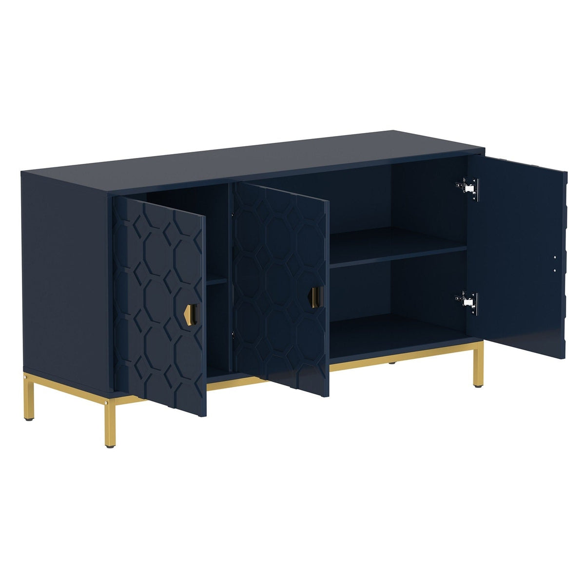 Mondawe 29.5 in. 3-Door Accent Cabinet, Blue