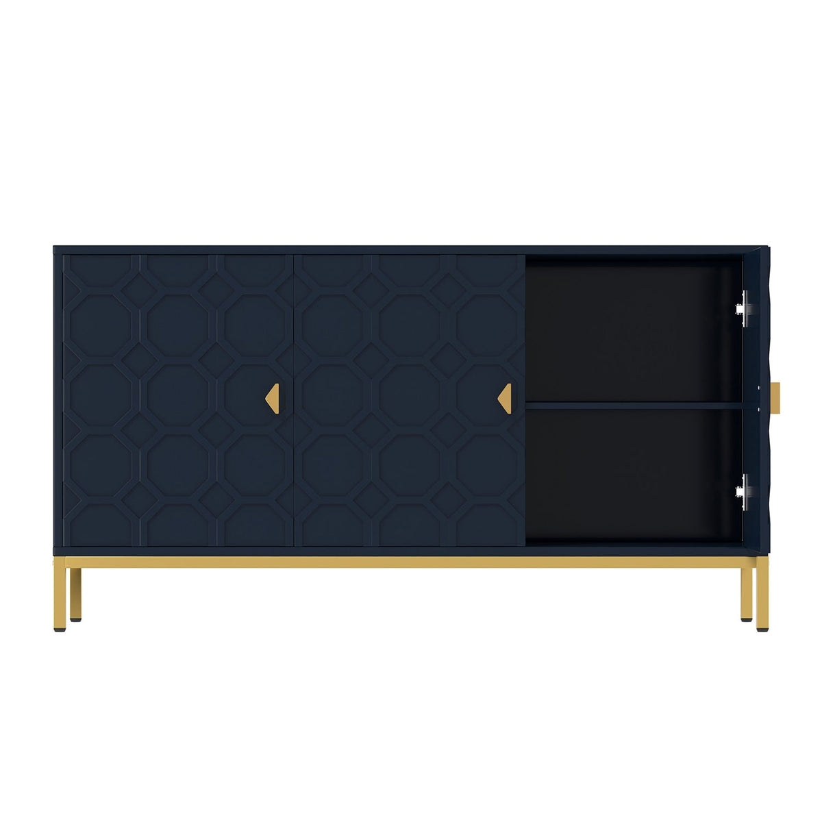 Mondawe 29.5 in. 3-Door Accent Cabinet, Blue