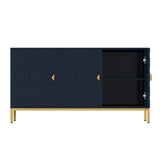 Mondawe 29.5 in. 3-Door Accent Cabinet, Blue