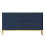 Mondawe 29.5 in. 3-Door Accent Cabinet, Blue