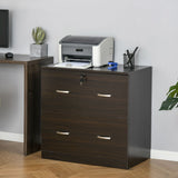 GZMR 2-Drawer File Cabinet Walnut 2-Drawer 29.25-in File Cabinet