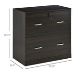 GZMR 2-Drawer File Cabinet Walnut 2-Drawer 29.25-in File Cabinet