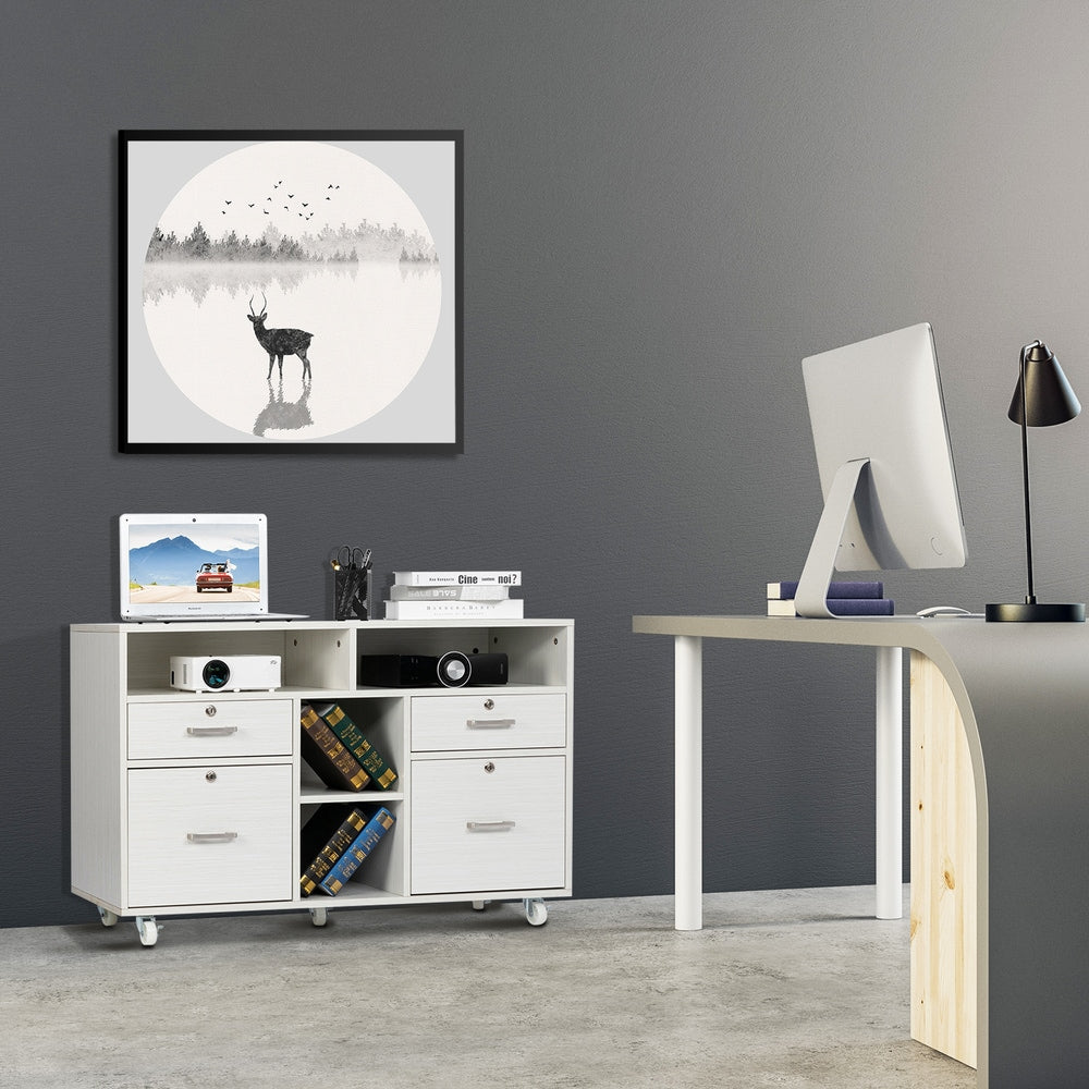 Winado White 4-Drawer 18.89-in File Cabinet