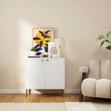 Mondawe 2Doors Locker Accent Cabinet Chests White