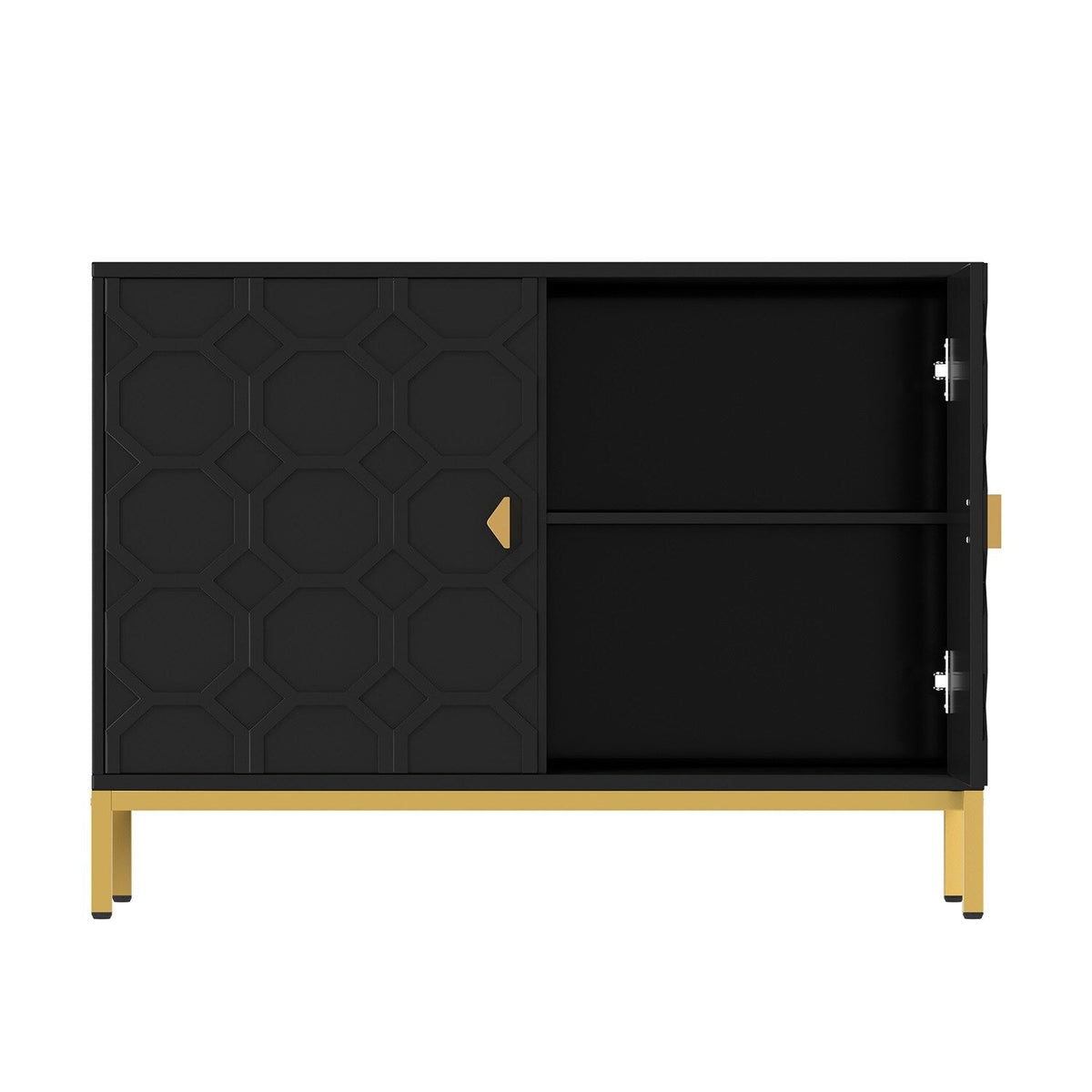 Mondawe 40 in. 2-Door Accent Cabinet Chests, Black