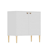 Mondawe 2Doors Locker Accent Cabinet Chests White