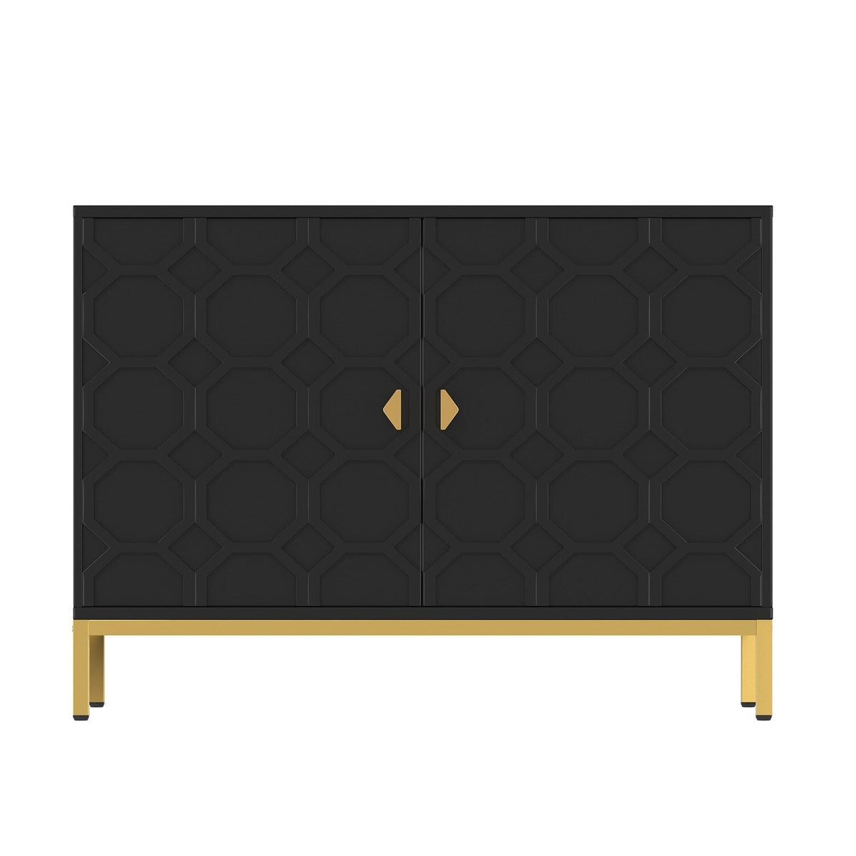 Mondawe 40 in. 2-Door Accent Cabinet Chests, Black