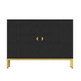 Mondawe 40 in. 2-Door Accent Cabinet Chests, Black