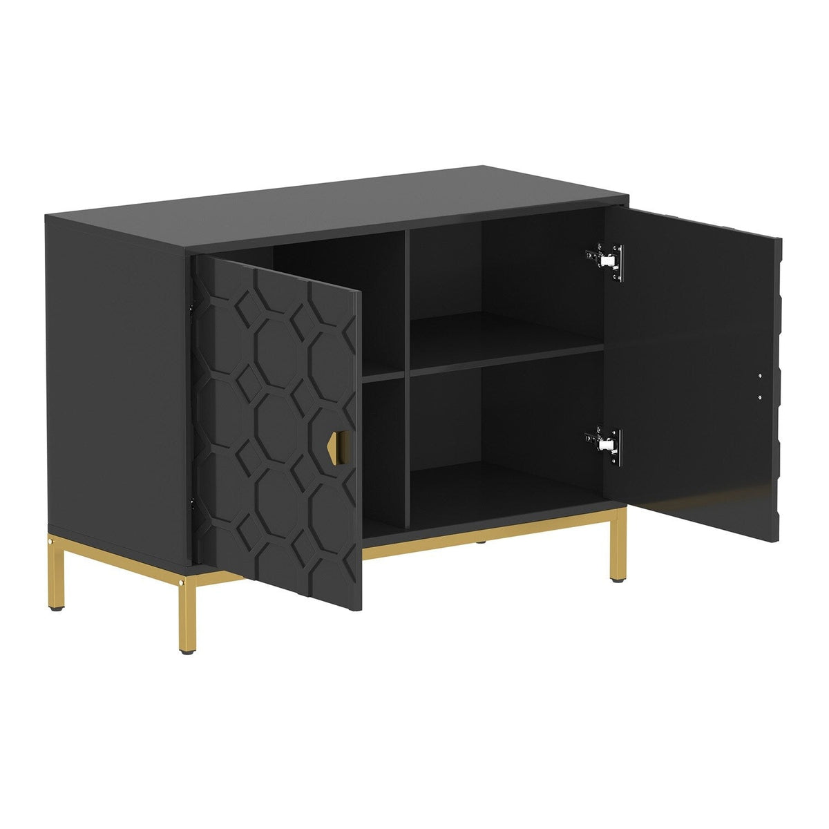 Mondawe 40 in. 2-Door Accent Cabinet Chests, Black