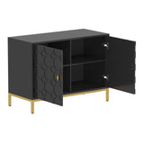 Mondawe 40 in. 2-Door Accent Cabinet Chests, Black