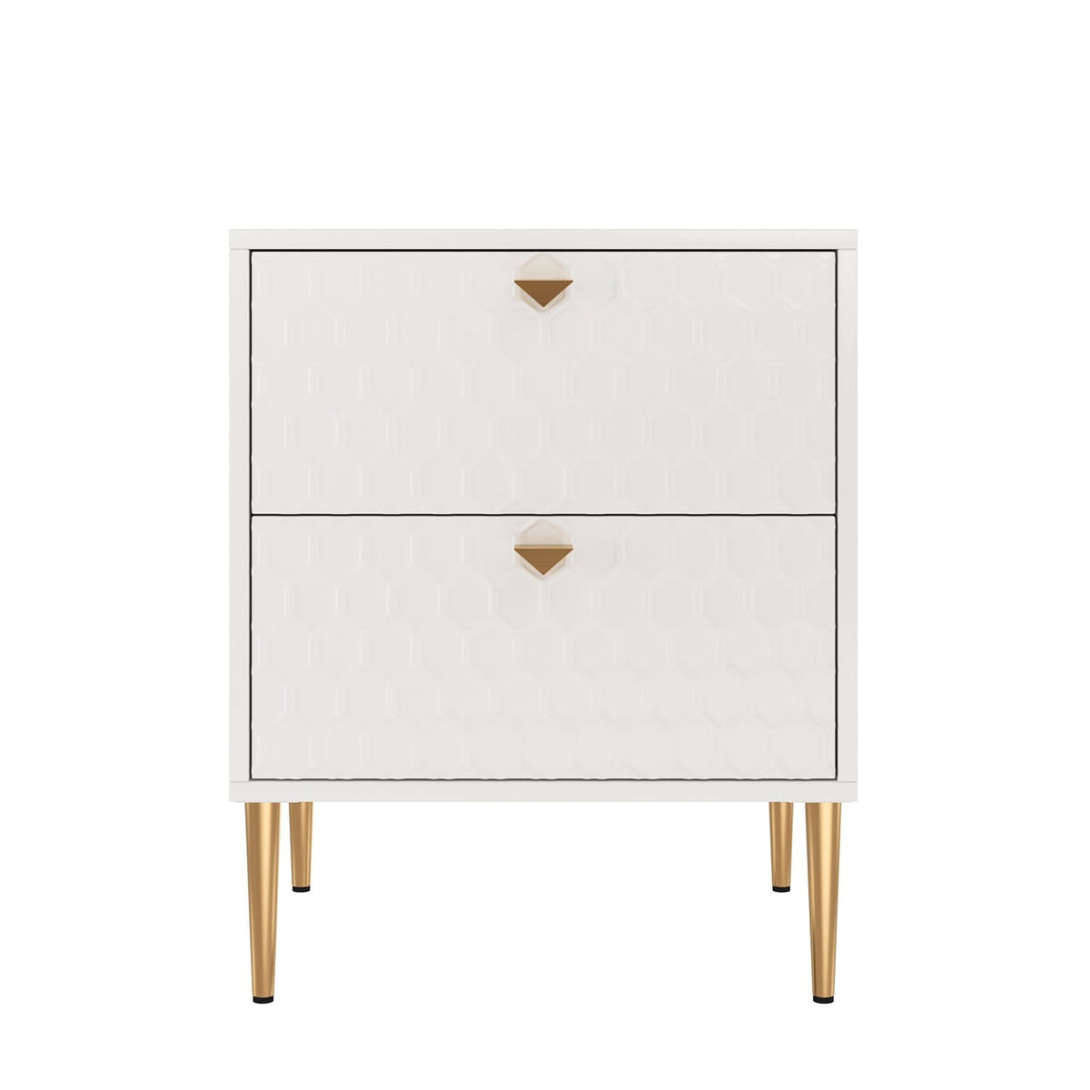 Mondawe 19.7 in. 2-Drawer Cabinet Chest, White