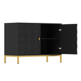 Mondawe 40 in. 2-Door Accent Cabinet Chests, Black