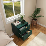 Mondawe 19.7 in. 2-Drawer Cabinet Chest, Green