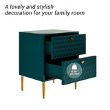 Mondawe 19.7 in. 2-Drawer Cabinet Chest, Green