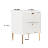 Mondawe 19.7 in. 2-Drawer Cabinet Chest, White