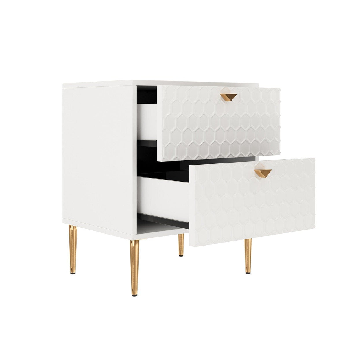 Mondawe 19.7 in. 2-Drawer Cabinet Chest, White