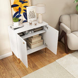 Mondawe 2Doors Locker Accent Cabinet Chests White