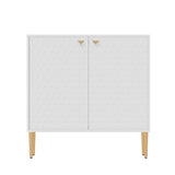 Mondawe 2Doors Locker Accent Cabinet Chests White