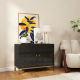 Mondawe 40 in. 2-Door Accent Cabinet Chests, Black