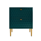 Mondawe 19.7 in. 2-Drawer Cabinet Chest, Green