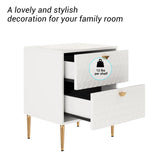 Mondawe 19.7 in. 2-Drawer Cabinet Chest, White