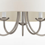 Progress Lighting Drum Shade 5-Light Brushed Nickel Transitional Chandelier
