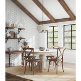 Progress Lighting Drum Shade 5-Light Antique Off-white Transitional Chandelier
